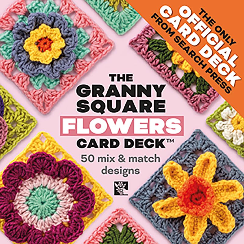 Granny Square Flowers Card Deck - 50 Mix and Match Designs
