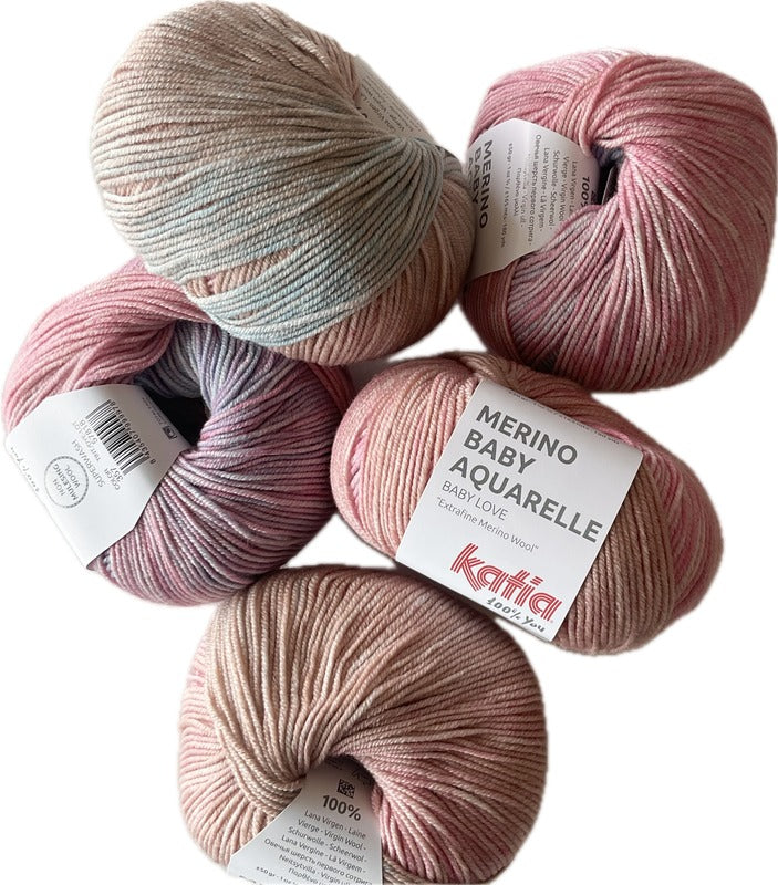 Katia Merino Baby Aquarelle - Superwash 4ply/fingering weight 50gm