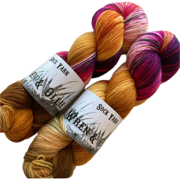 Wren and Ollie Sock Yarn (4ply/fingering weight) 100gm