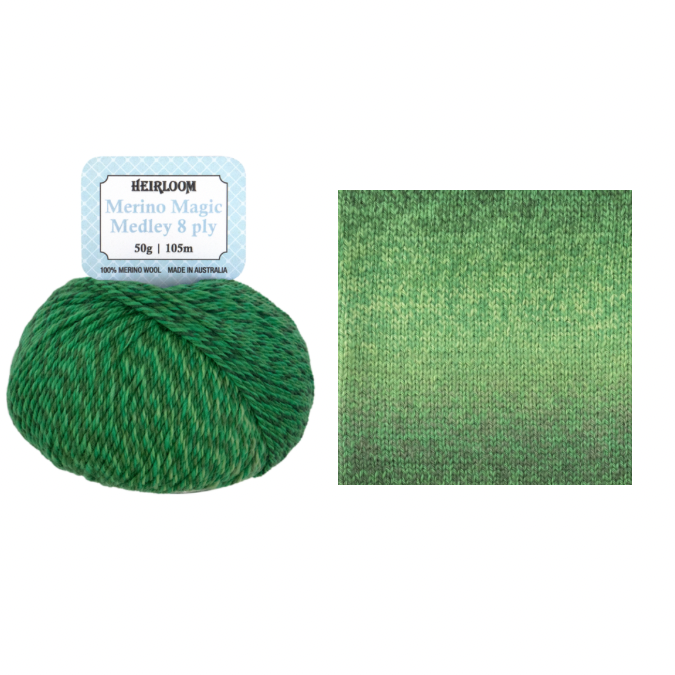 Heirloom Merino Magic Medley 50gm (8ply/DK) - Tree Fern 7088
