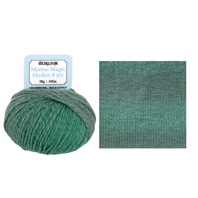 Heirloom Merino Magic Medley 50gm (8ply/DK) - Jade Palace 7082