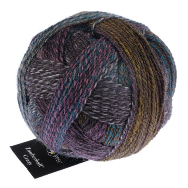 Crazy Zauberball Sock - 2475 Background Noise