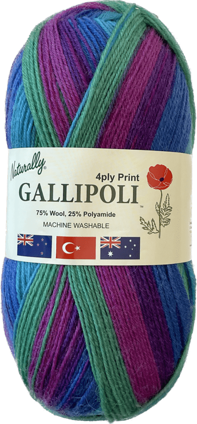 Naturally Yarns Gallipoli Print Sock Yarn - 4ply/fingering weight