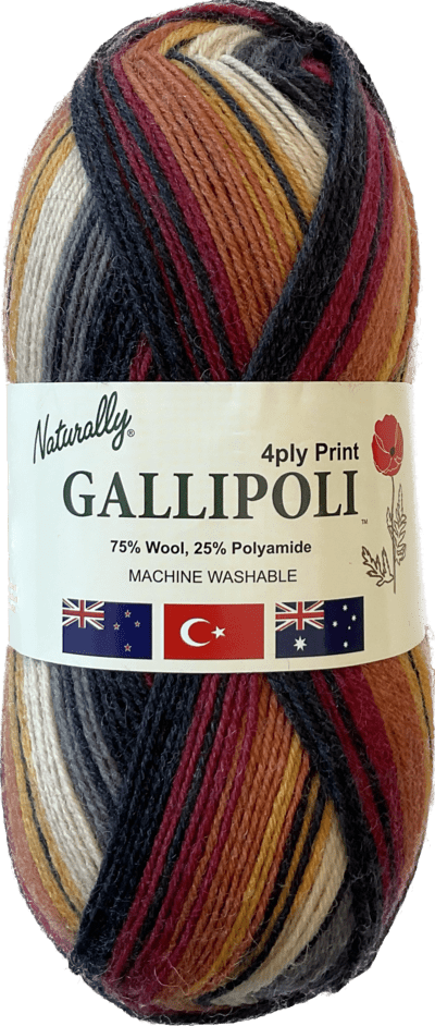 Naturally Yarns Gallipoli Print Sock Yarn - 4ply/fingering weight