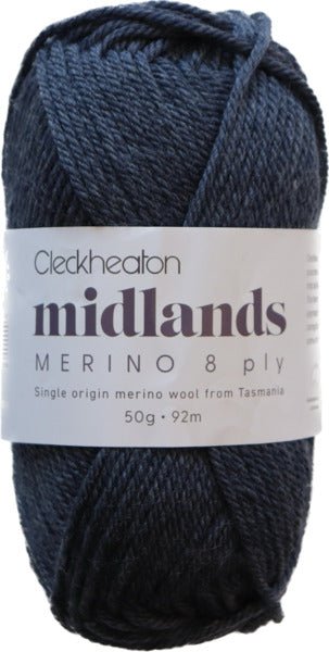 Cleckheaton Midlands Merino 8ply - Coastal Bluff 8816