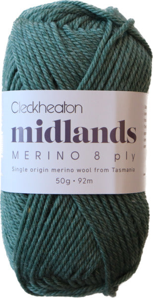Cleckheaton Midlands Merino 8ply - Saltbush 8804
