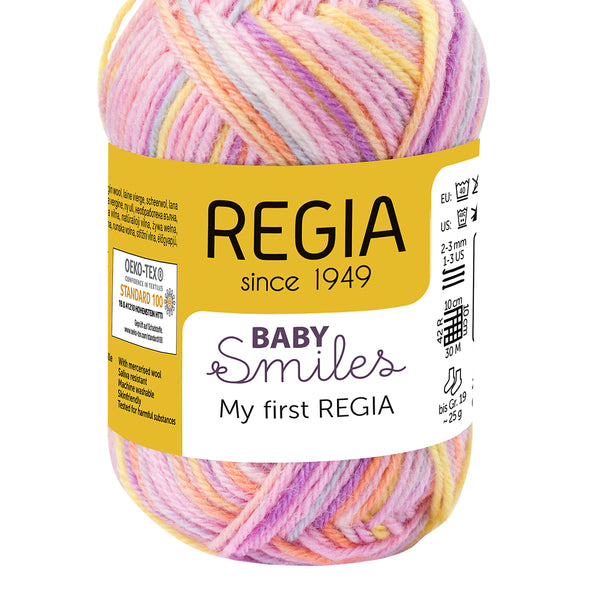 Schachenmayr - Regia Baby Smiles, My First Regia Sock Yarn - 4ply 25 gm