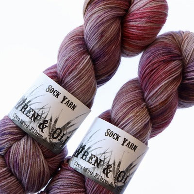 Wren and Ollie Sock Yarn (4ply/fingering weight) 100gm