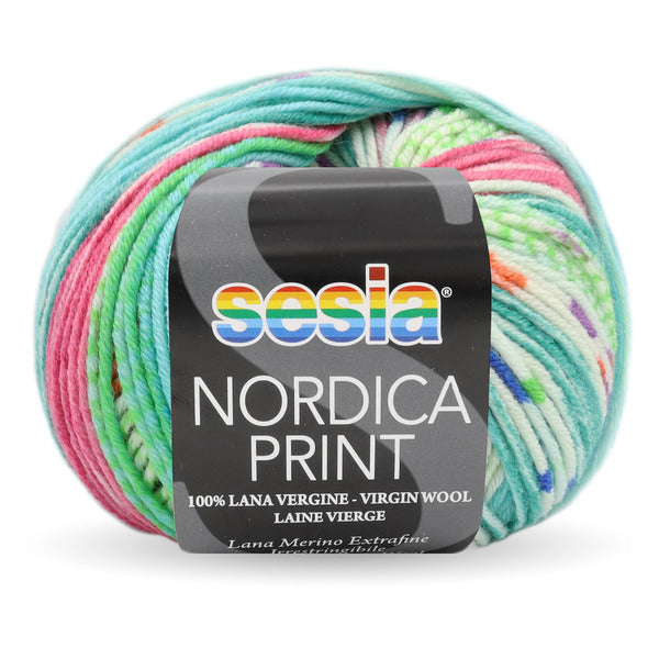 Sesia Nordic Print 100% extra fine merino wool - 8ply/DK weight