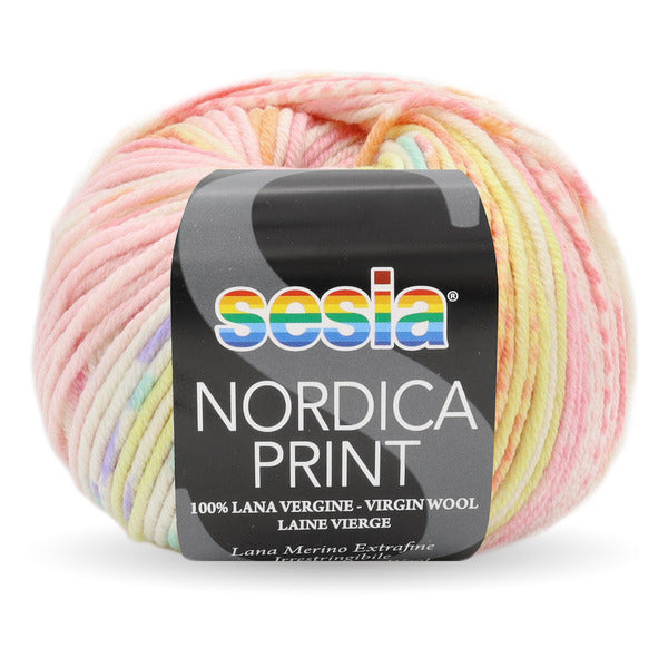 Sesia Nordic Print 100% extra fine merino wool - 8ply/DK weight