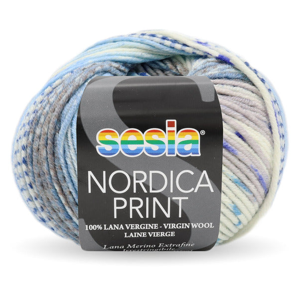Sesia Nordic Print 100% extra fine merino wool - 8ply/DK weight