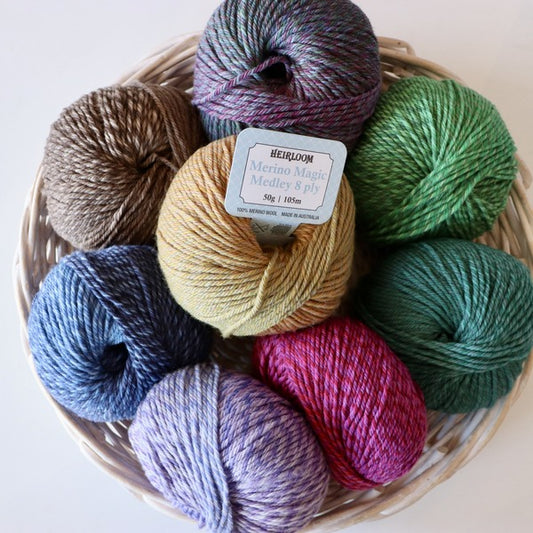 Heirloom Merino Magic Medley 50gm  (8ply/DK)