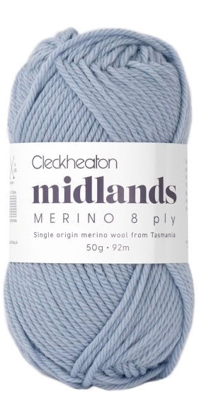 Cleckheaton Midlands Merino 8ply - Quartzite 8821