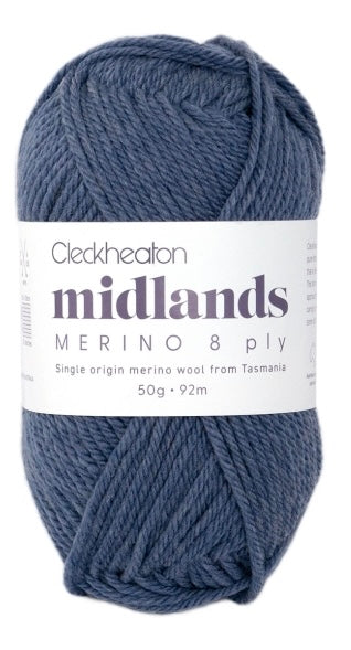 Cleckheaton Midlands Merino 8ply - Shoreline 8813