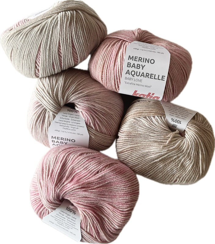 Katia Merino Baby Aquarelle - Superwash 4ply/fingering weight 50gm