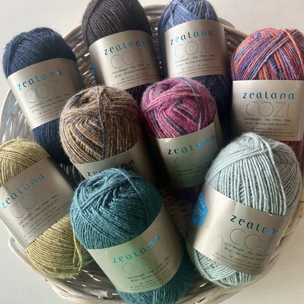Zealana Cozi Sock 4ply Yummy Yarn and co Australian stockist 