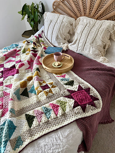 Patchwork Granny Square Blankets by Anita Gibney @madebyanita