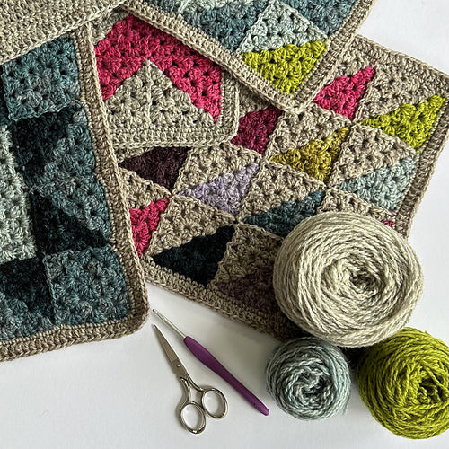 Patchwork Granny Square Blankets by Anita Gibney @madebyanita