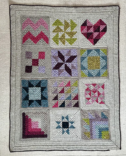 Patchwork Granny Square Blankets by Anita Gibney @madebyanita