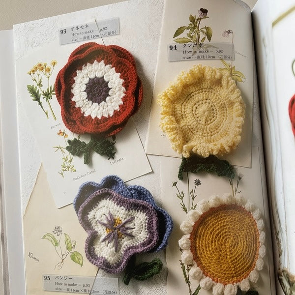 Japanese Craft Book - Crochet Flower Garden - Applemints Book