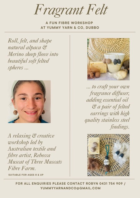 Fragrant Felt Workshop with Rebecca Muscat - Friday 10th April