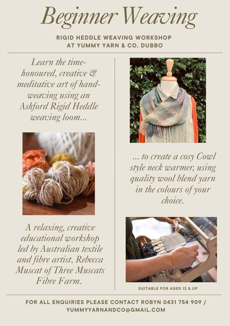 Beginner Weaving Workshop on a Rigid Heddle Loom -Saturday 11th April