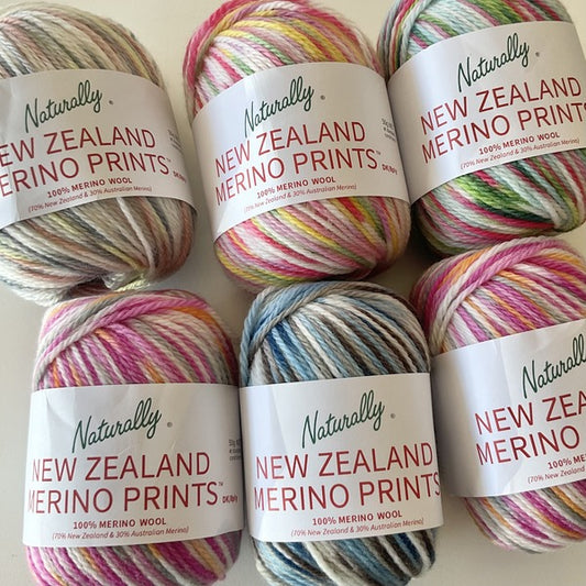 Naturally Yarns NZ Merino Prints 8ply/DK 50gm