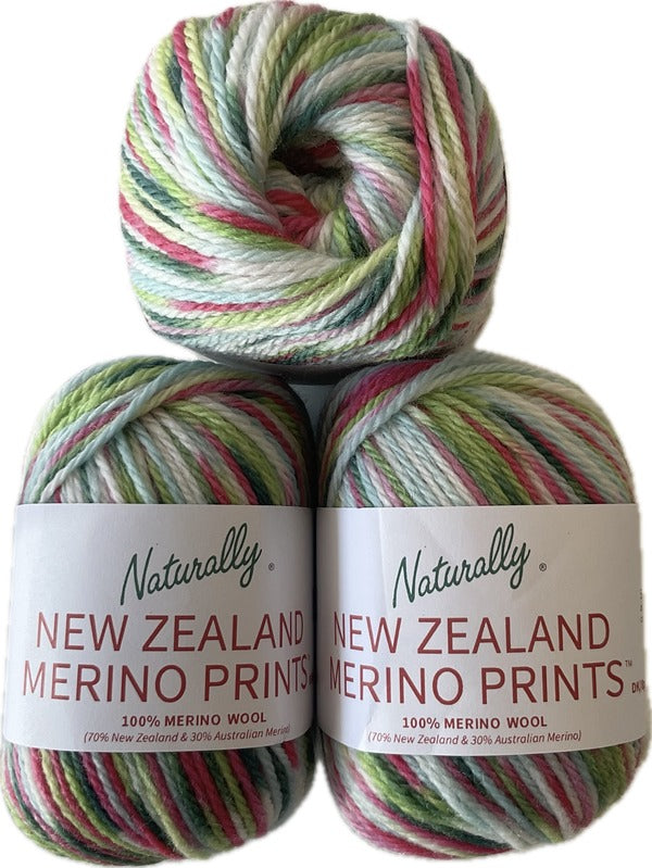 Naturally Yarns NZ Merino Prints 8ply/DK 50gm
