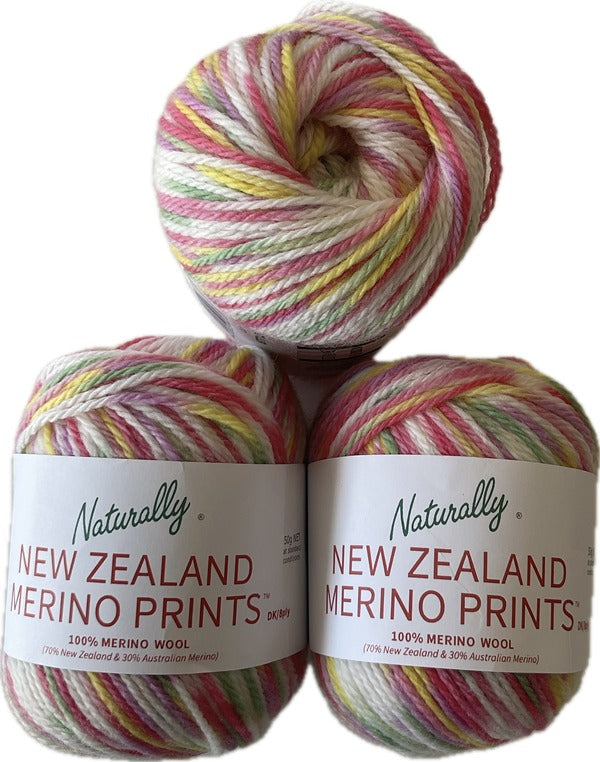Naturally Yarns NZ Merino Prints 8ply/DK 50gm