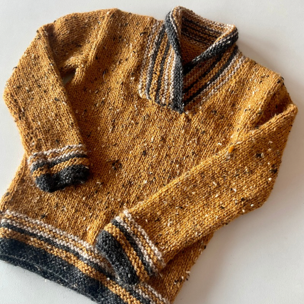 Alpaca Yarns Inca Spun Tweed Fishermans Boys Jumper Pattern