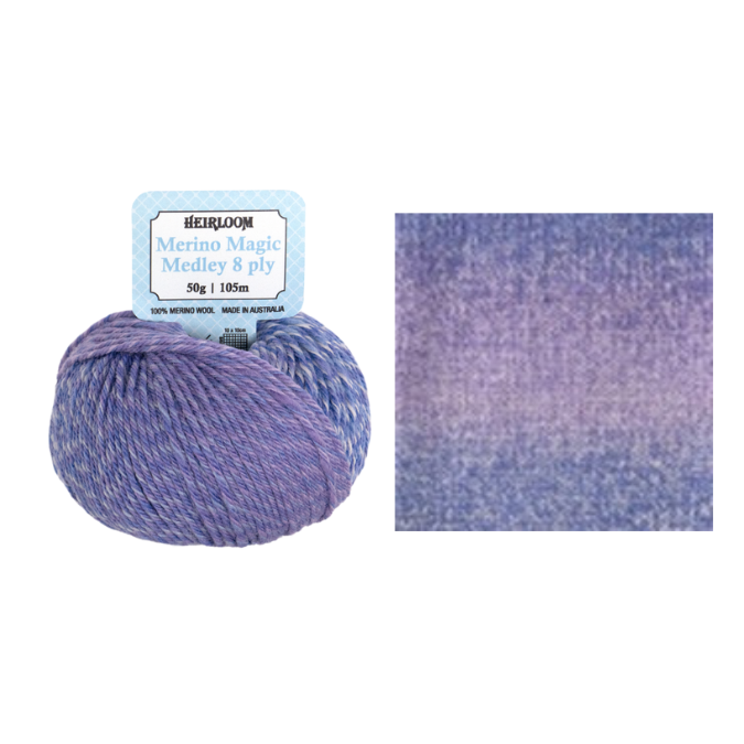 Heirloom Merino Magic Medley 50gm (8ply/DK) - Lavender Field 7090