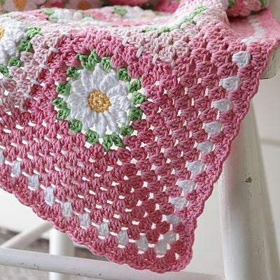 PDF PATTERN - Pretty in Pink Blanket (UK Terminology)