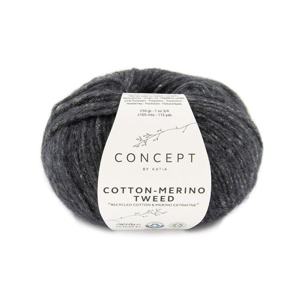 Concept by Katia Cotton-Merino Tweed 10ply - Dark Grey 503