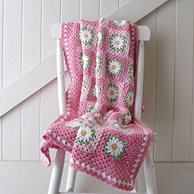 PDF PATTERN - Pretty in Pink Blanket (UK Terminology)