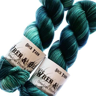 Wren and Ollie Sock Yarn 100gm - Great Lake