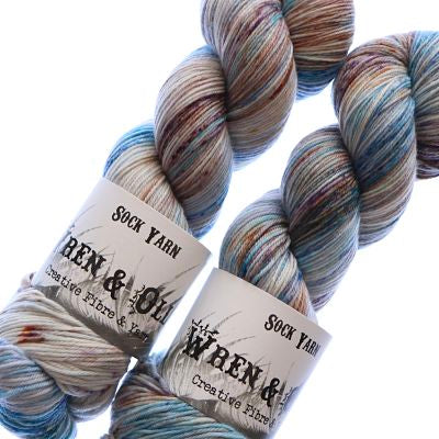 Wren and Ollie Sock Yarn 100gm - Rock Pool