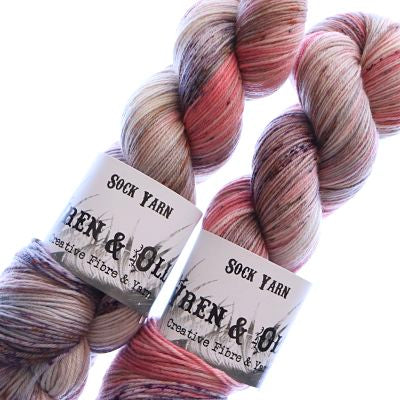 Wren and Ollie Sock Yarn 100gm - Salt and Pepper