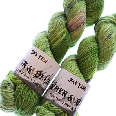 Wren and Ollie Sock Yarn 100gm - Apple Tonic