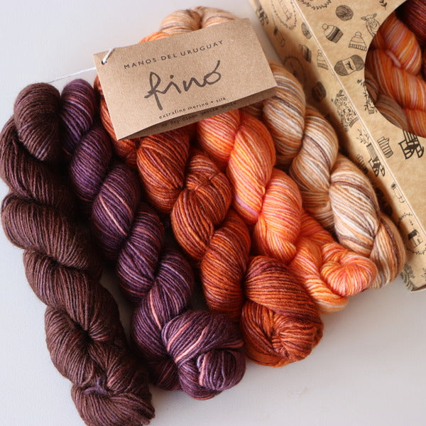 Manos Del Uruguay Fino 4ply/Fingering - 70% Merino Wool/30% Silk (5 x 20gm box)