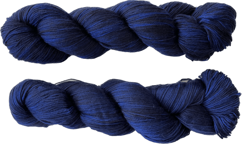 Fiori Hand Dyed Sock Yarn - Midnight Blue 008