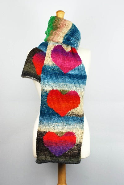 Noro Kureyon Heart Knit Scarf Kit