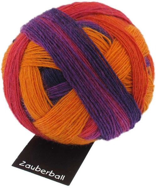 Schoppel Wolle - Zauberball 4ply Sock Yarn  Bed of Fuschia 1536