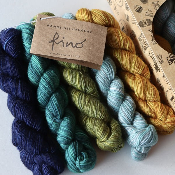 Manos Del Uruguay Fino 4ply/Fingering - 70% Merino Wool/30% Silk (5 x 20gm box)