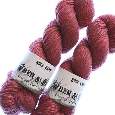 Wren and Ollie Sock Yarn 100gm - Rouge
