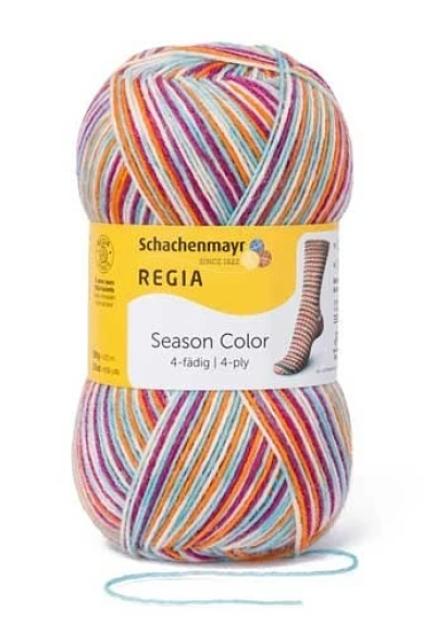 Schachenmayr - Regia Colour 4ply Sock Wool 100gm Candy Cane 9410