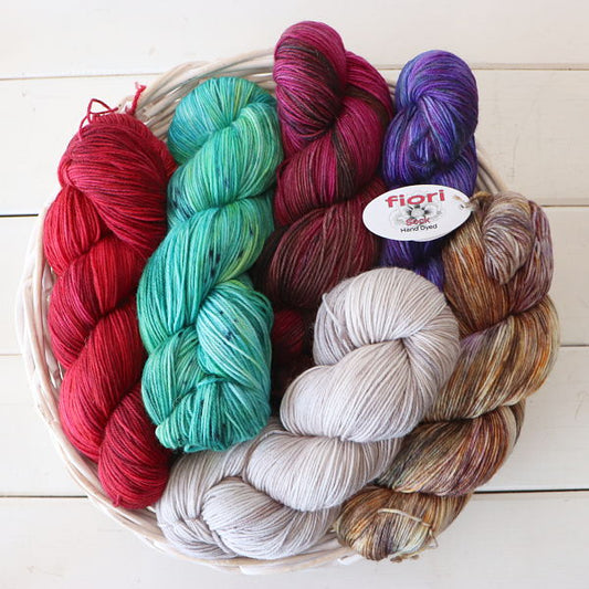 Fiori Hand Dyed Sock Yarn - 4ply