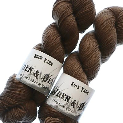 Wren and Ollie Sock Yarn 100gm - Woodgrain