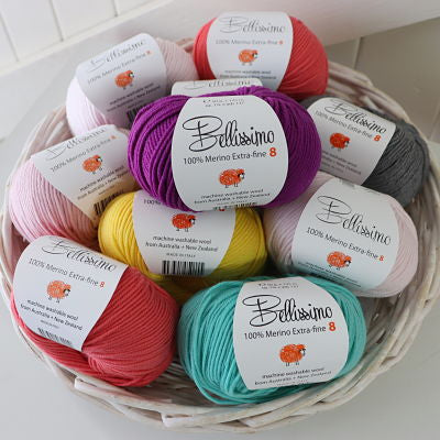 Bellissimo 8 Extra Fine Merino Wool 8ply/DK - Yummy Yarn and co