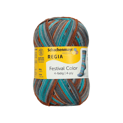 Schachenmayr - Regia Colour 4ply Sock Wool 100gm  Fuji Rock 2886