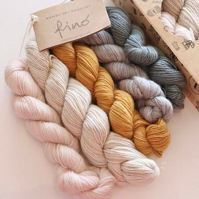 Manos Del Uruguay Fino 4ply 70% Merino 30% Silk Mini Skeins - colour Ursula